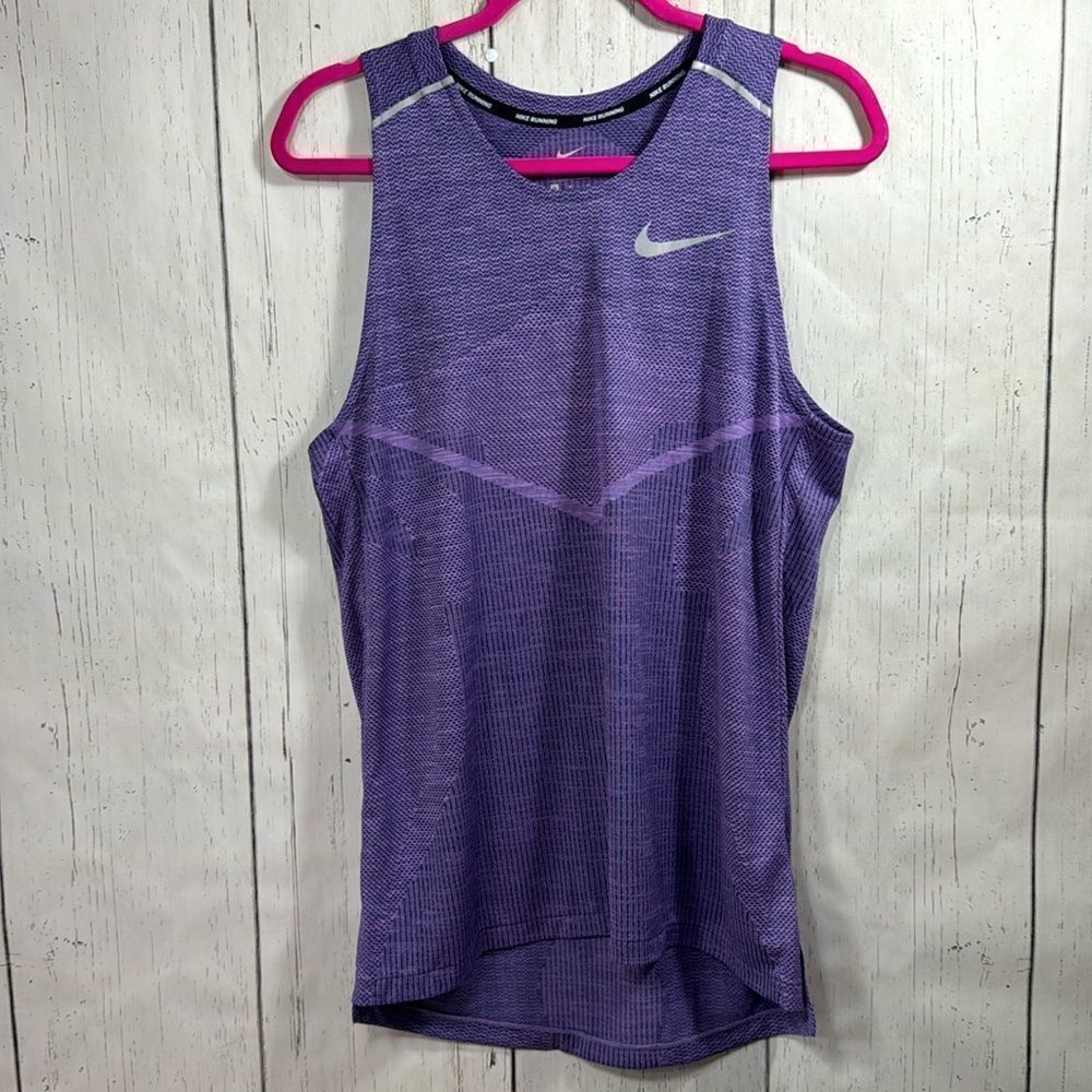 Nike Dri Fit Womens Sleeveless Training Purple Activewear Gym Tank Top